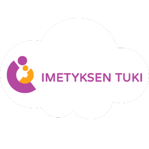 Imetyksen tuki logo pilvitaustalla