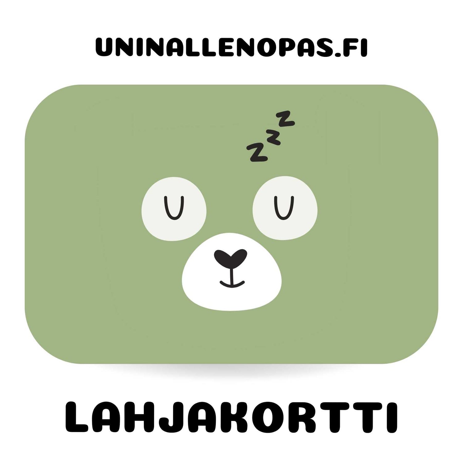 Lahjakortti uninallenopas.fi verkkokauppaan